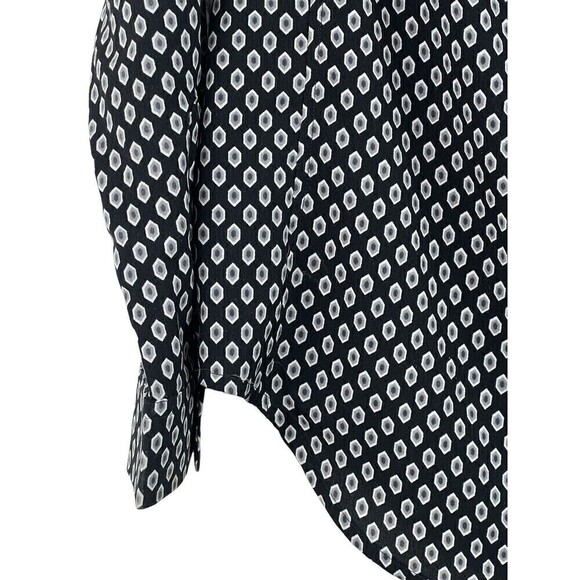 Apt. 9 Women's Petite Top Size PM Black, Gray, White Button Down Blouse - Picture 5 of 11